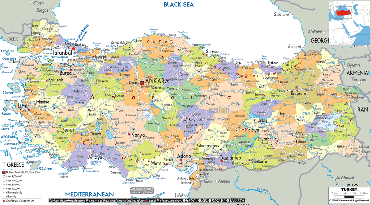 turquie politique carte