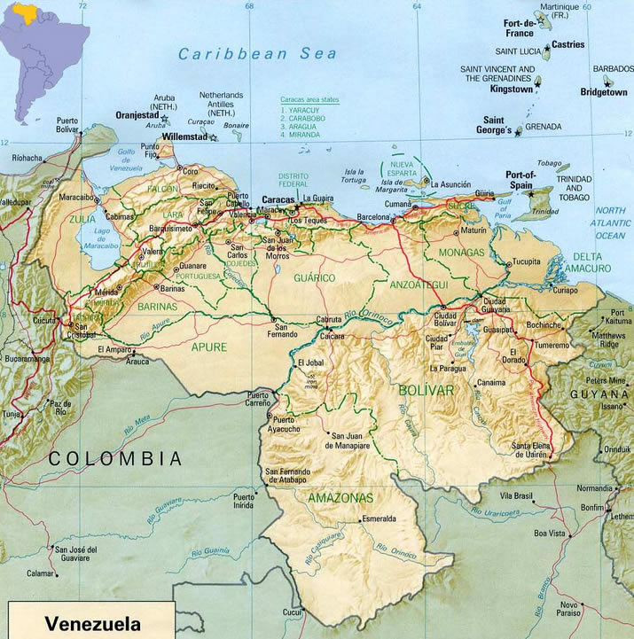 Carte de Venezuela