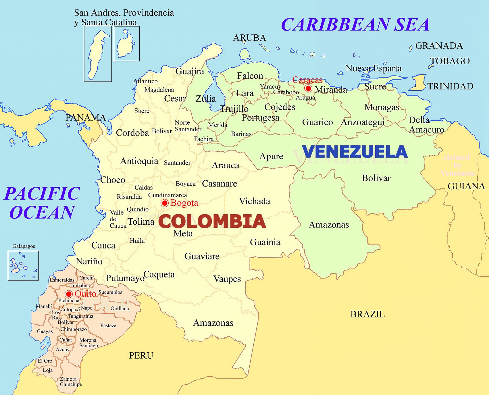 carte de Venezuela