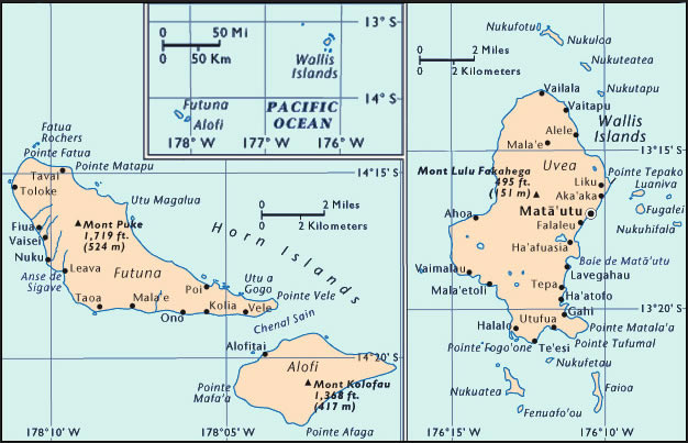 Carte de Wallis et Futuna
