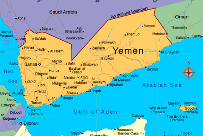 carte de yemen