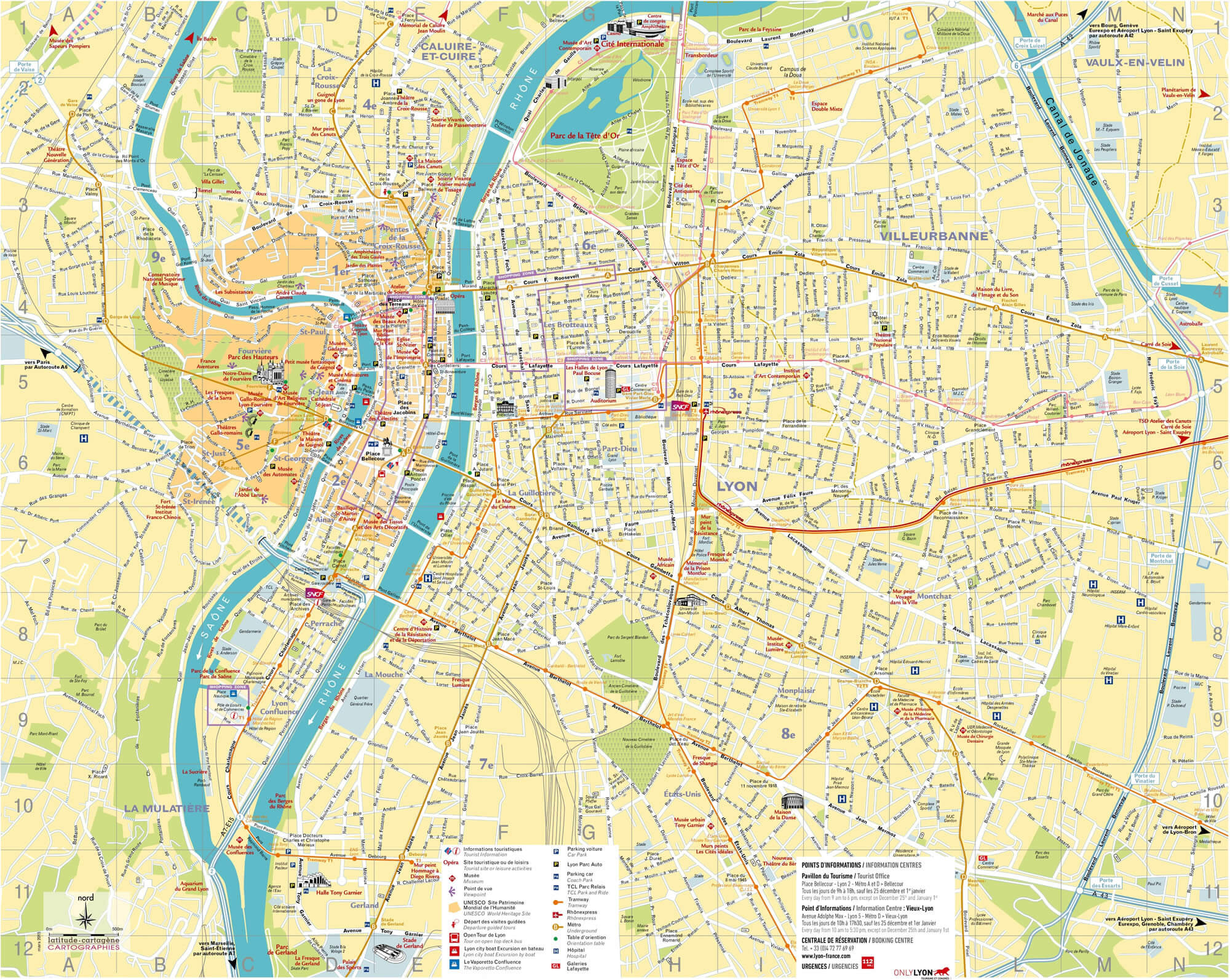 lyon détaillé carte